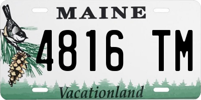 ME license plate 4816TM