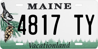 ME license plate 4817TY