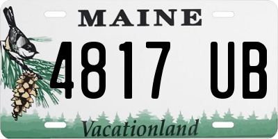 ME license plate 4817UB