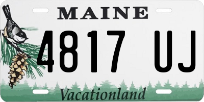 ME license plate 4817UJ