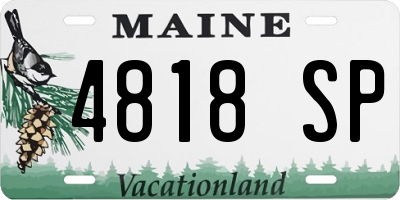 ME license plate 4818SP