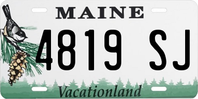 ME license plate 4819SJ