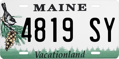 ME license plate 4819SY