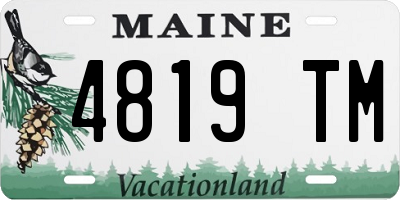 ME license plate 4819TM