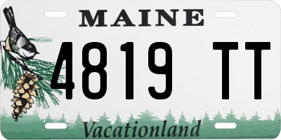 ME license plate 4819TT