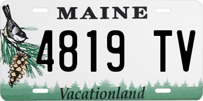 ME license plate 4819TV