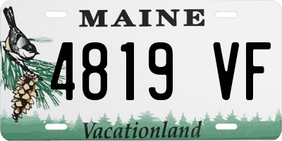 ME license plate 4819VF