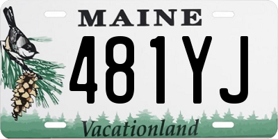 ME license plate 481YJ