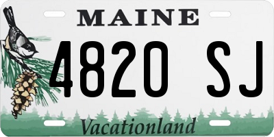 ME license plate 4820SJ