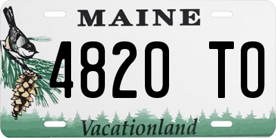 ME license plate 4820TO
