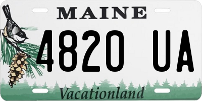 ME license plate 4820UA