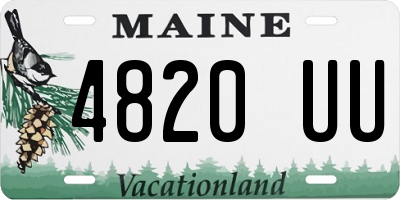 ME license plate 4820UU