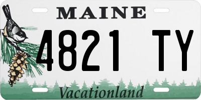 ME license plate 4821TY