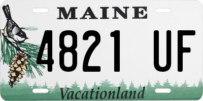 ME license plate 4821UF