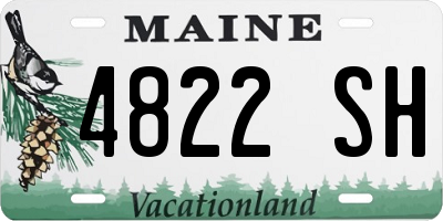 ME license plate 4822SH