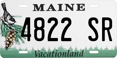ME license plate 4822SR