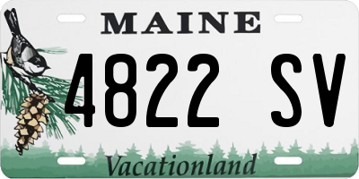 ME license plate 4822SV