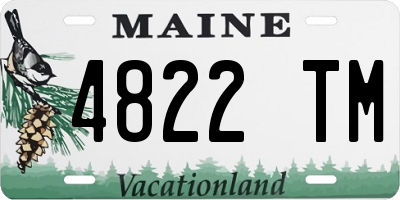 ME license plate 4822TM