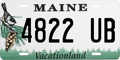 ME license plate 4822UB