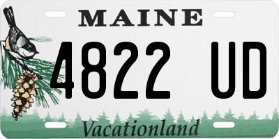 ME license plate 4822UD
