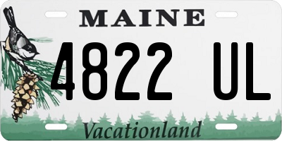 ME license plate 4822UL