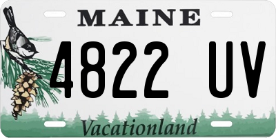 ME license plate 4822UV