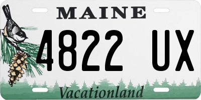 ME license plate 4822UX