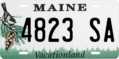 ME license plate 4823SA