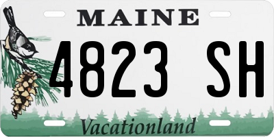 ME license plate 4823SH