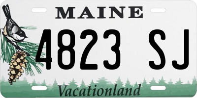 ME license plate 4823SJ