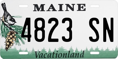 ME license plate 4823SN