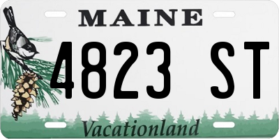 ME license plate 4823ST