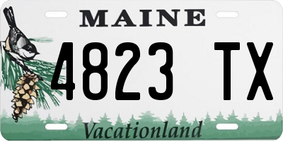 ME license plate 4823TX