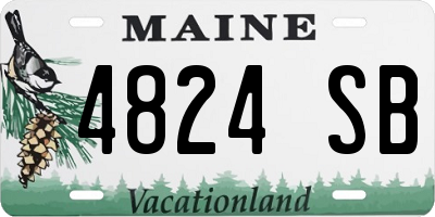 ME license plate 4824SB