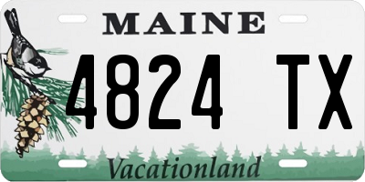 ME license plate 4824TX