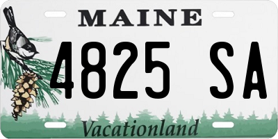 ME license plate 4825SA