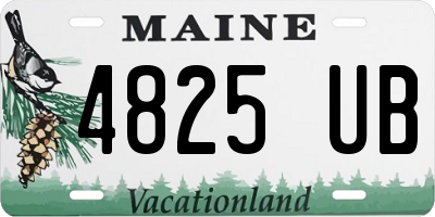 ME license plate 4825UB