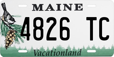 ME license plate 4826TC
