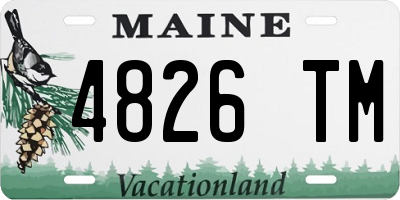ME license plate 4826TM