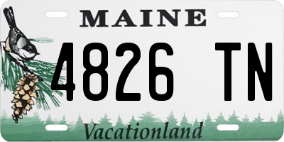 ME license plate 4826TN