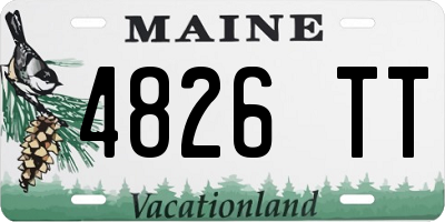 ME license plate 4826TT