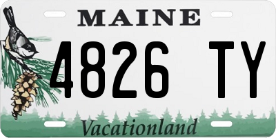 ME license plate 4826TY