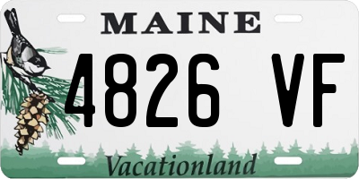 ME license plate 4826VF