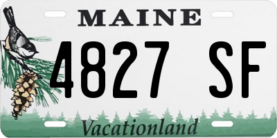 ME license plate 4827SF