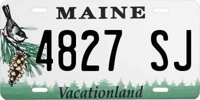 ME license plate 4827SJ