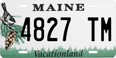 ME license plate 4827TM
