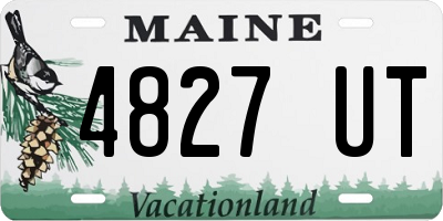 ME license plate 4827UT