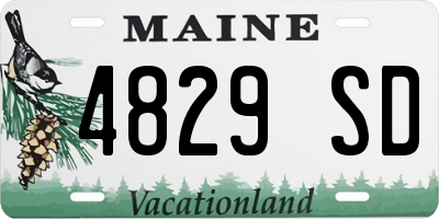ME license plate 4829SD