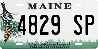 ME license plate 4829SP