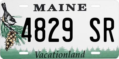 ME license plate 4829SR